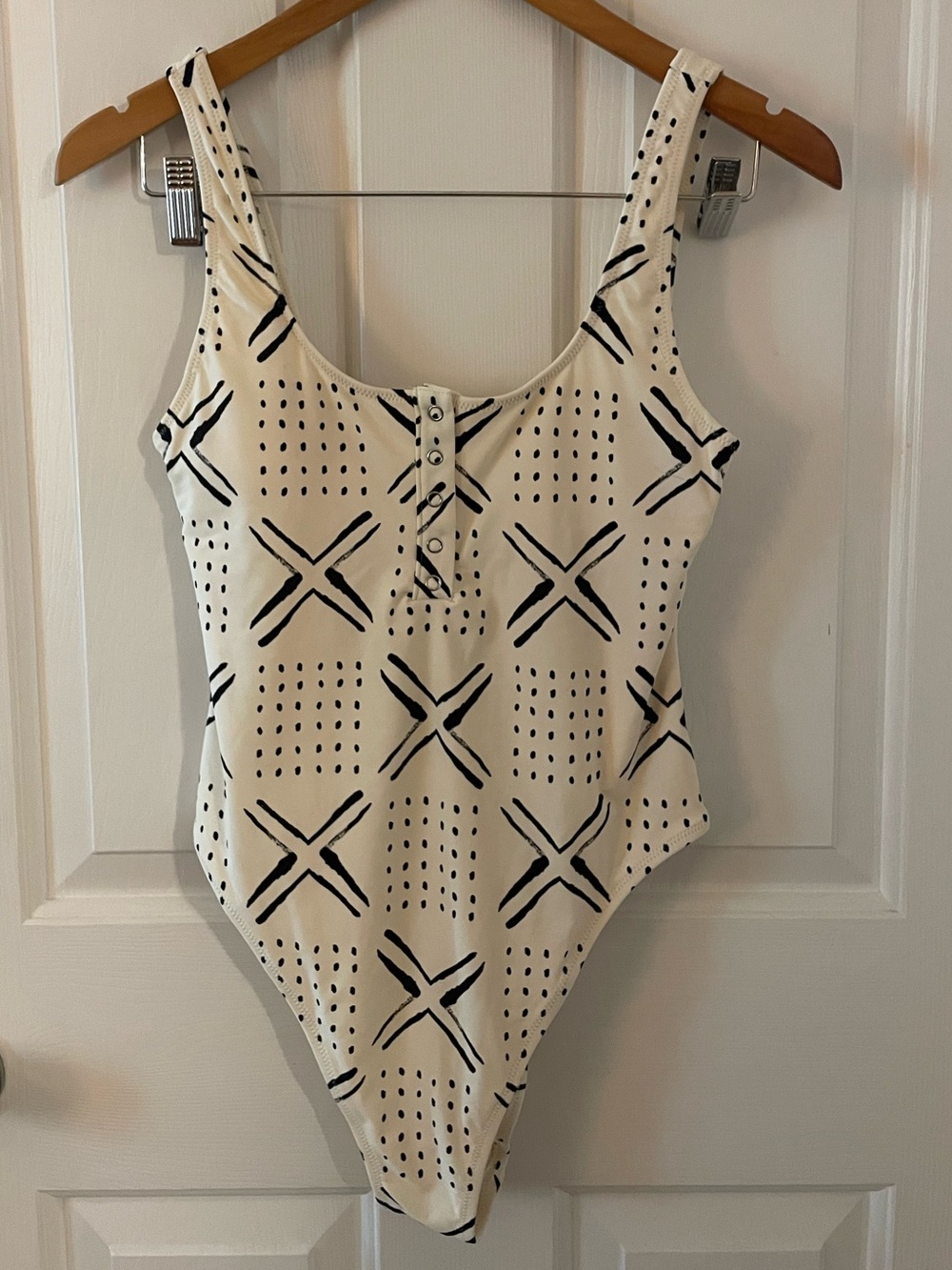 aerie Henley high-cut Cream One-Piece Swimsuit. NWT - Never worn!